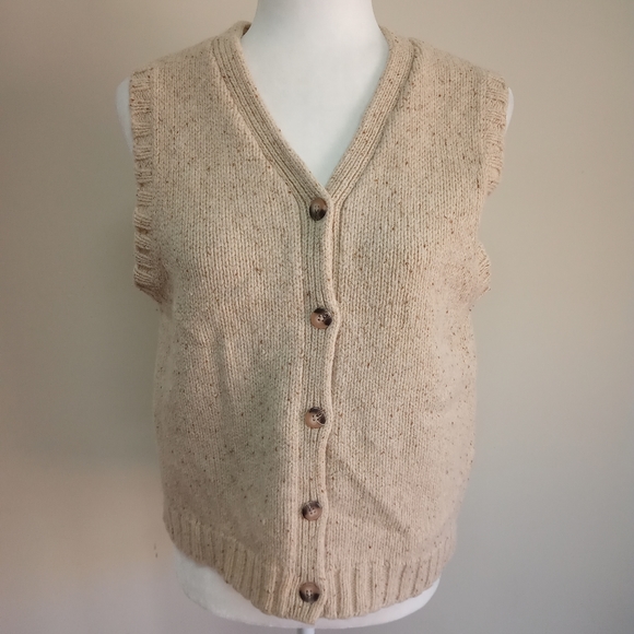 Lambswool Pursuits Ltd. Tan Sweater Vest Grandpa - Picture 2 of 9